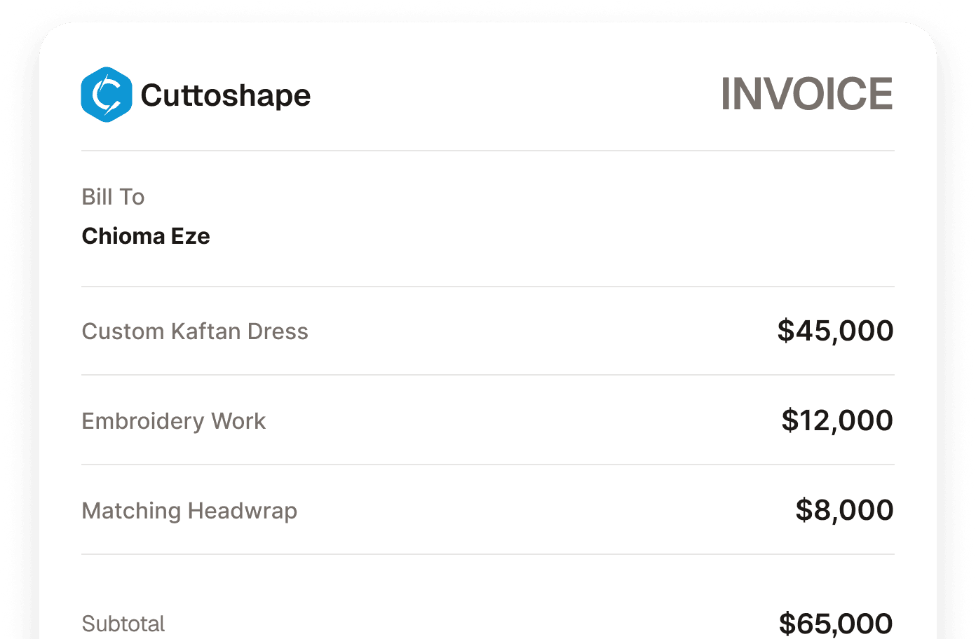 Invoice preview